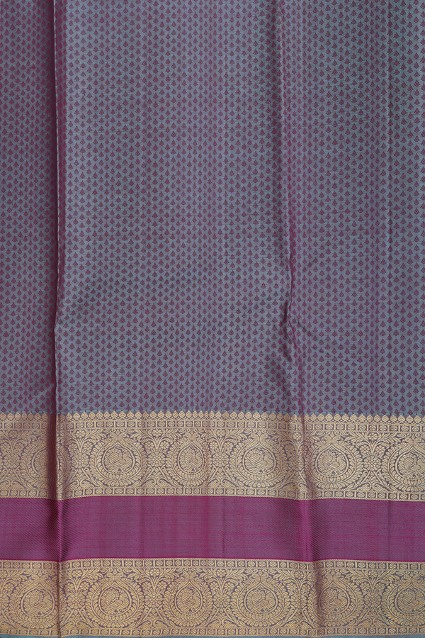 Kanchipuram Silk Saree In Dual Tone With Jacquard Pattern
