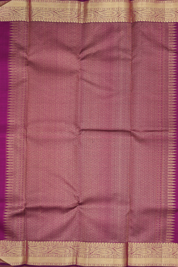 Kanchipuram Silk Saree In Pink With Jacquard Pattern