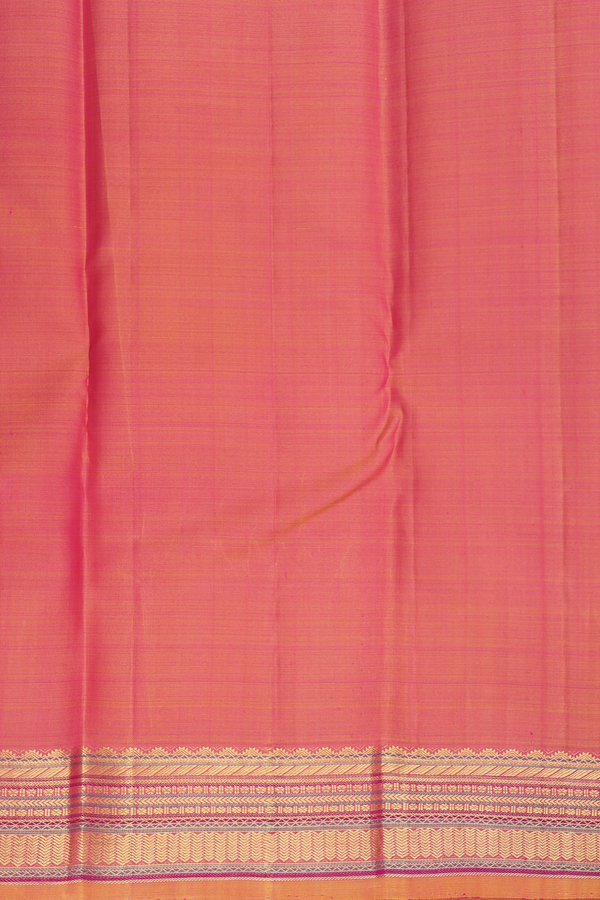 Kanchipuram Silk Saree In Purple Rose With Zari Buttas