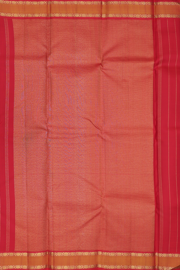 Kanchipuram Silk Saree In Dual Tone With Checks Design