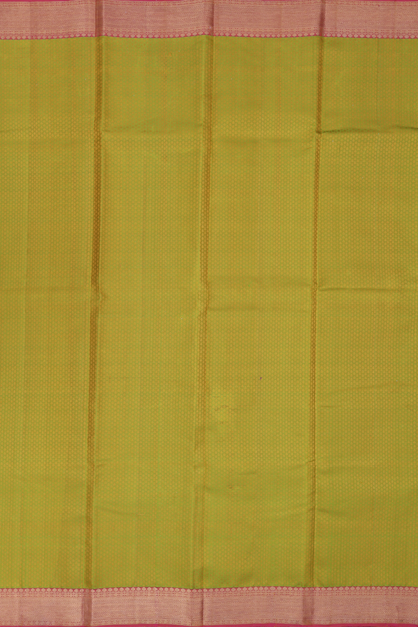 Kanchipuram Silk Saree In Pear Green With Jacquard Pattern