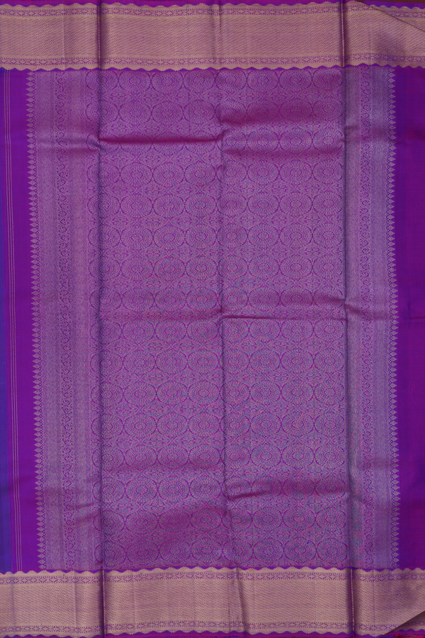 Kanchipuram Silk Saree In Blue With Jacquard Pattern