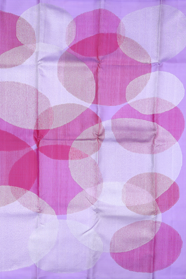 Kanchipuram Silk Saree Tissue Light Purple With Circle Design