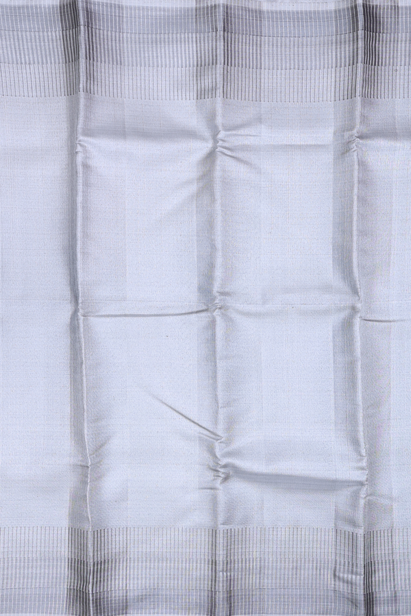 Kanchipuram Silk Saree Silver Tissue With Seepu Rekku Border
