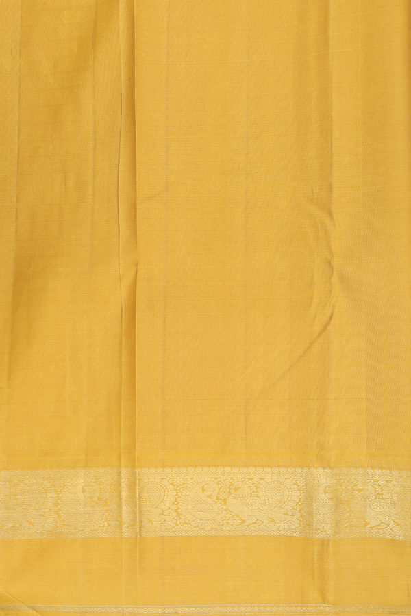 Kanchipuram Silk Saree In Crimson Red With Checks Design