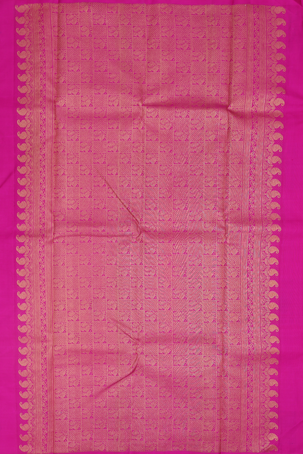 Kanchipuram Silk Saree In Multicolor With Checks Design