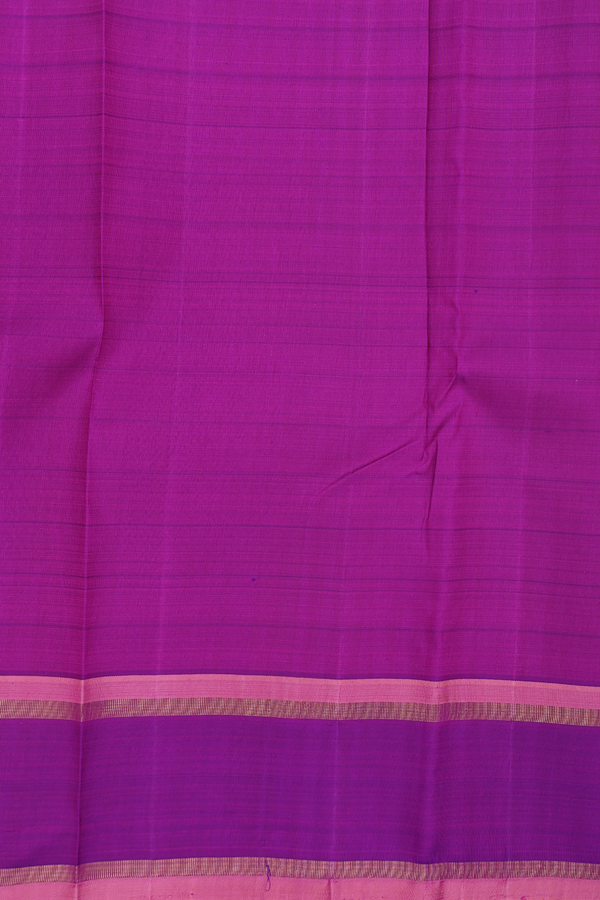 Linen Kanchipuram Silk Saree In Tan Brown With Checks Design