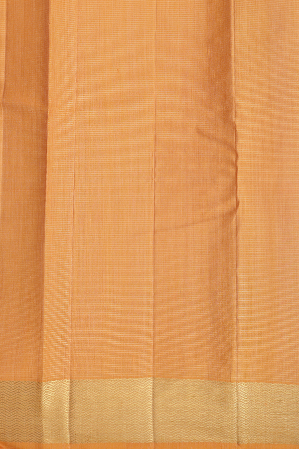 Kanchipuram Silk Saree In Yellow With Checks Design
