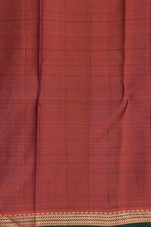 Kanchipuram Silk Saree In Purple And Black With Stripes Design