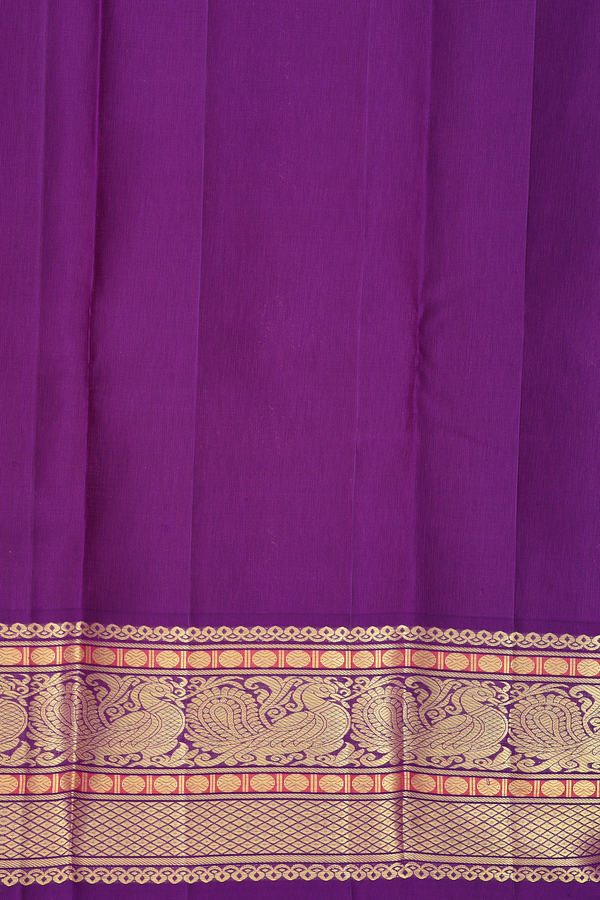 Kanchipuram Silk Saree In Cream Color With Chakram Buttas