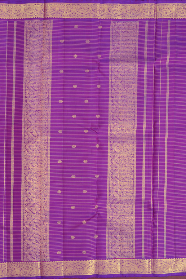 Kanchipuram Silk Saree In Purple With Checks Design