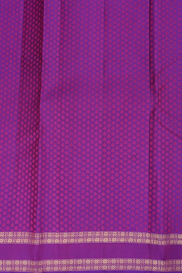 Kanchipuram Silk Saree In Pink With Jacquard Pattern