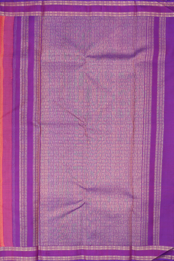 Kanchipuram Silk Saree In Pink With Jacquard Pattern