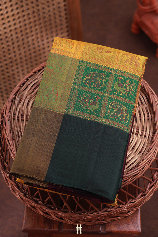 Kanchipuram Silk Saree In Multicolor With Jacquard Pattern