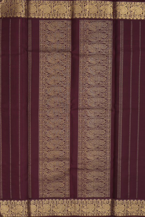 Kanchipuram Silk Saree In White And Pink With Checks Design