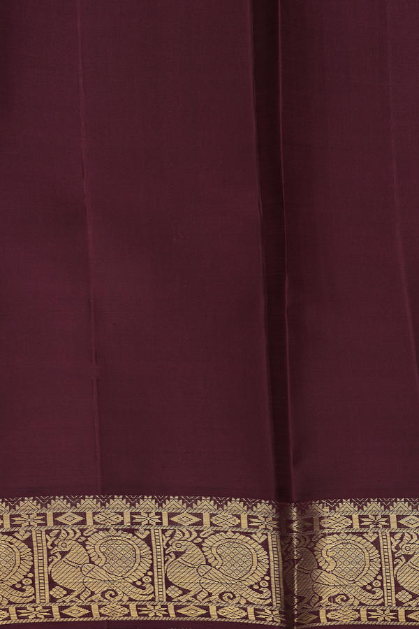 Kanchipuram Silk Saree In White And Pink With Checks Design