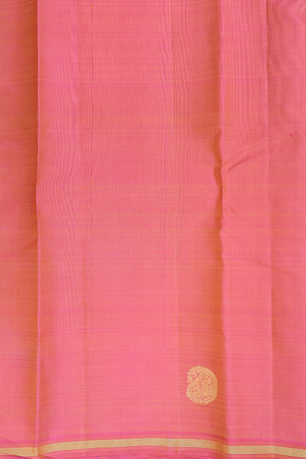 Kanchipuram Silk Saree In Yellow Paai Madippu Kattai Design