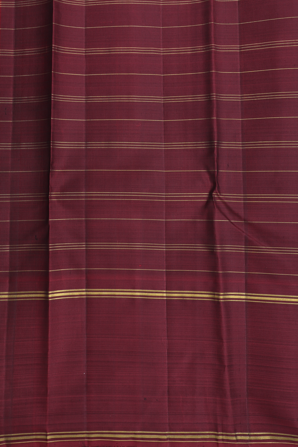 Kanchipuram Silk Saree In Black With Checks Design