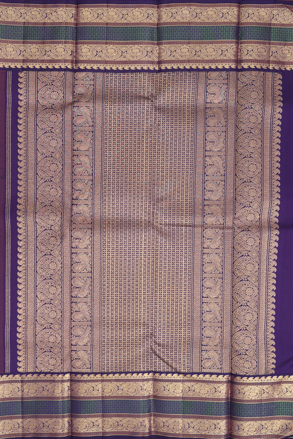 Kanchipuram Silk Saree In Scarlet Red With Brocade Design
