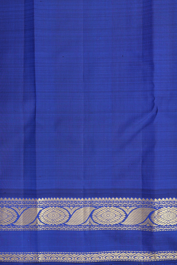 Kanchipuram Silk Saree In White With Checks Design