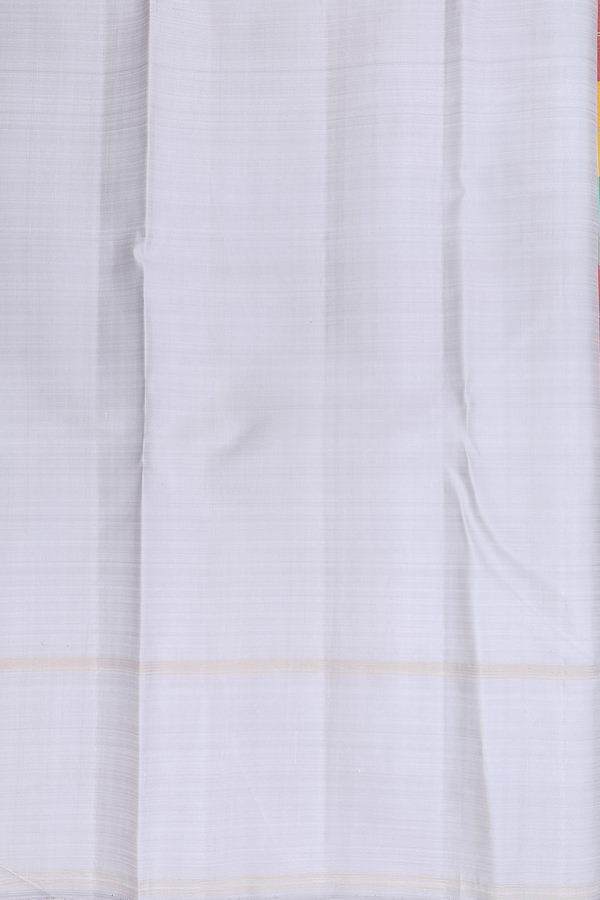 Kanchipuram Silk Saree In Multicolor With Checks Design