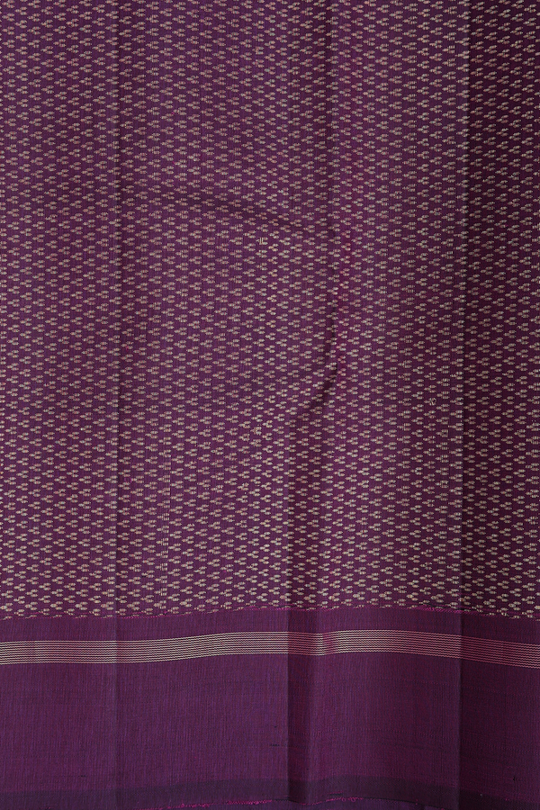 Kanchipuram Silk Saree In Grape Purple With Cow Buttas