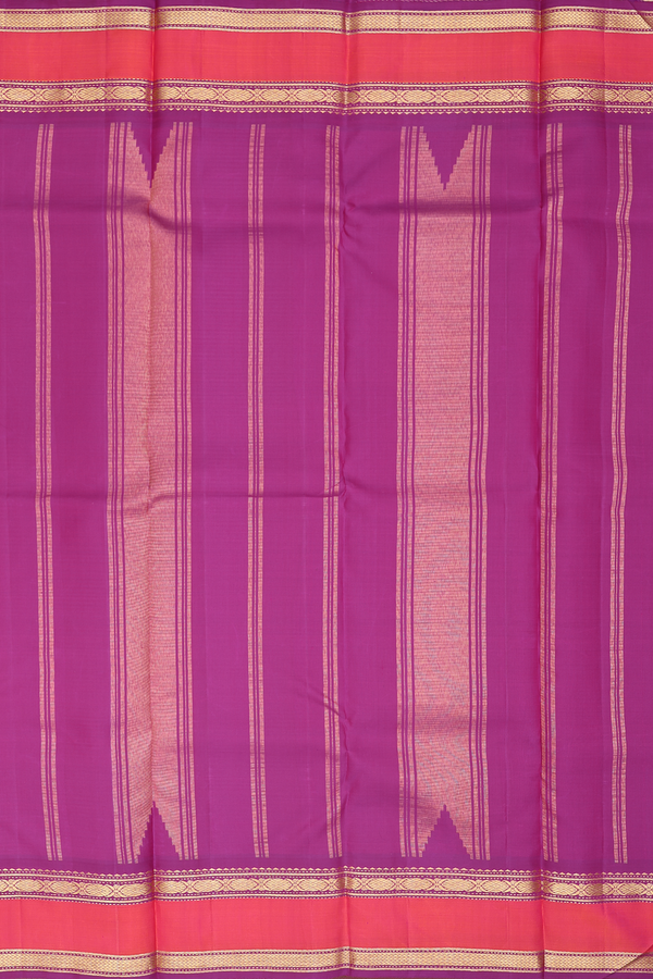 Kanchipuram Silk Saree In Black And White With Checks Design