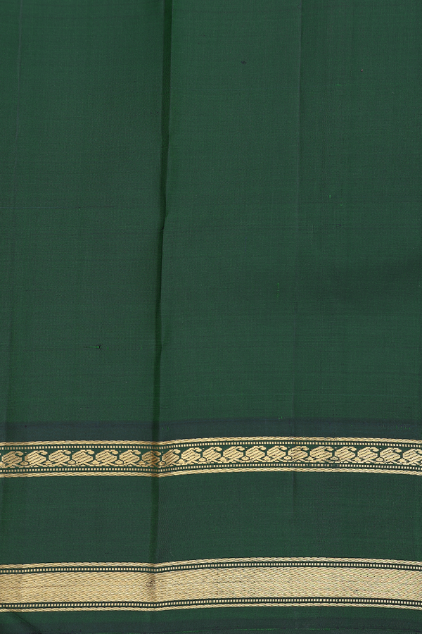 Kanchipuram Silk Saree Pink And Orange With Stripes Design