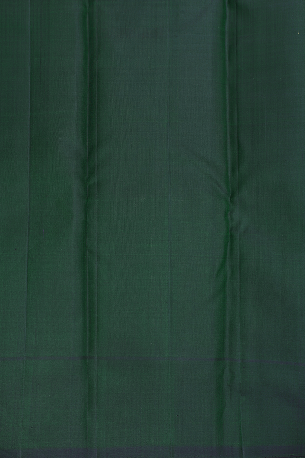 Kanchipuram Silk Saree In Dark Green With Brocade Design