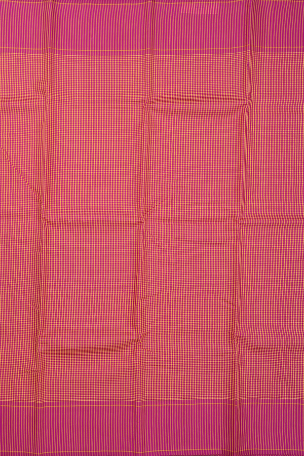 Koorainadu Silk Cotton Saree In Pink And Orange With Checks