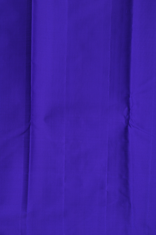 Kanchipuram Silk Saree In Bluish Purple With Temple Border