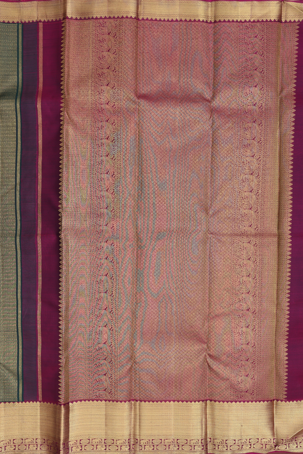 Kanchipuram Silk Saree In Green With Brocade Design