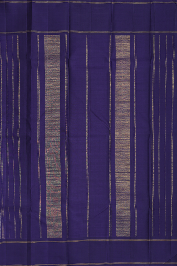 Kanchipuram Silk Saree In White With Checks Design
