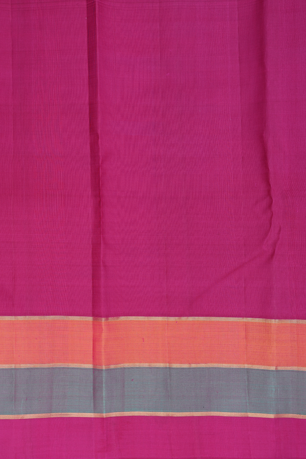 Kanchipuram Silk Saree In Royal Blue With Checks Border