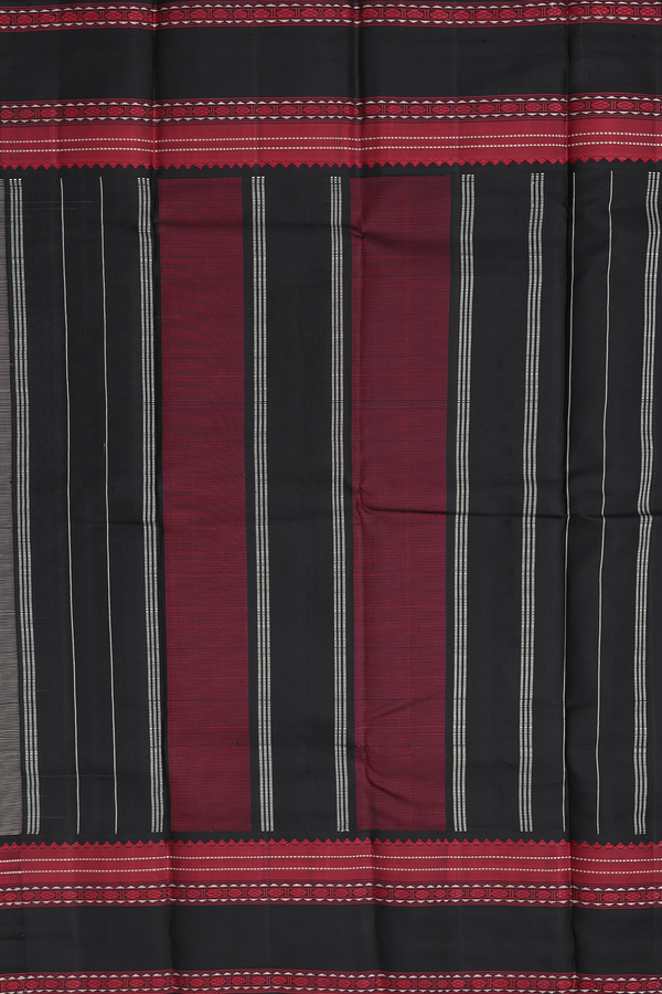 Kanchipuram Silk Saree In Cream Color With Korvai Border