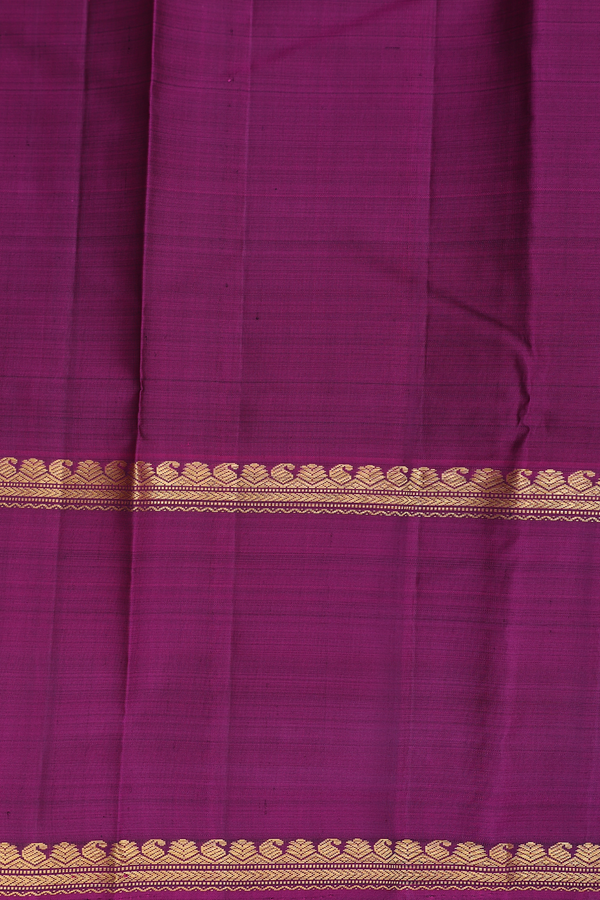 Kanchipuram Silk Saree In Black With Ganga Jamuna Border