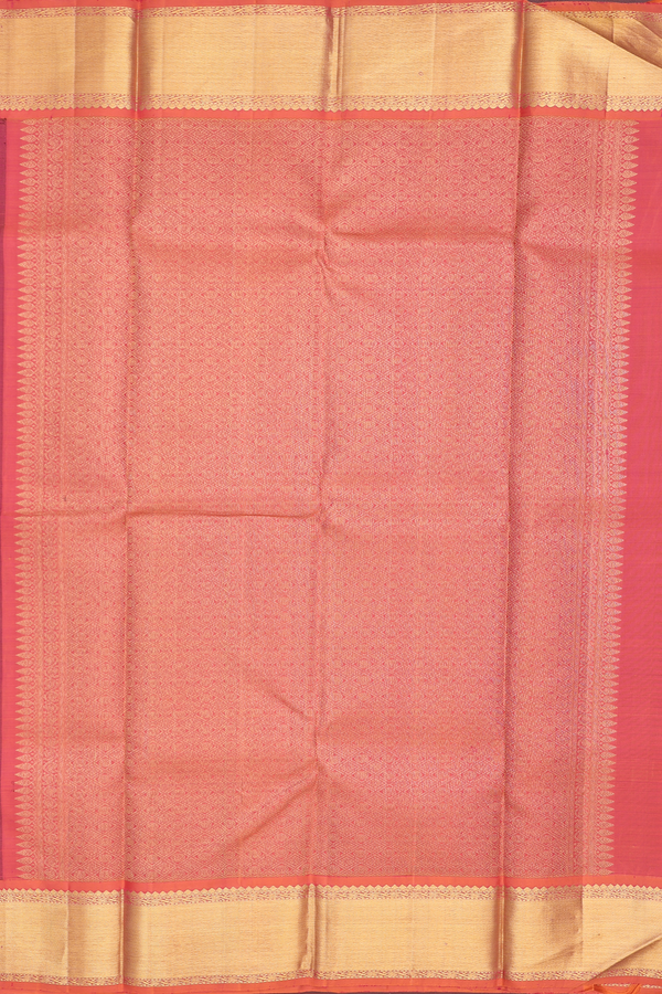 Kanchipuram Silk Saree In Royal Blue With Contrast Border
