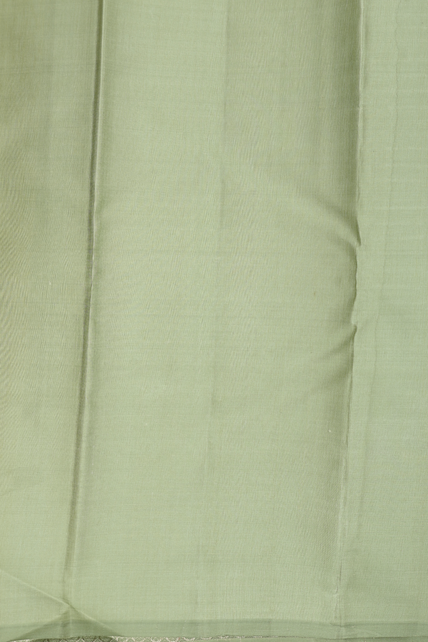 Kanchipuram Silk Saree In Black Along Stripes With Buttas