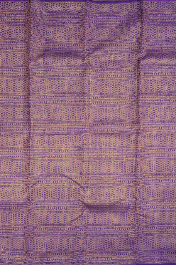 Kanchipuram Silk Saree In Purple With Brocade Design