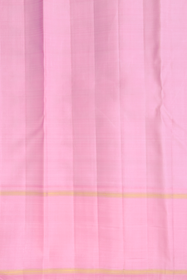 Kanchipuram Silk Saree In Pink With Vanasingaram Design