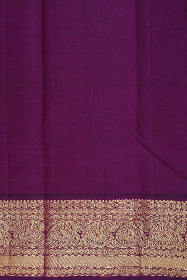 Kanchipuram Silk Saree In Mustard Yellow With Floral Buttas