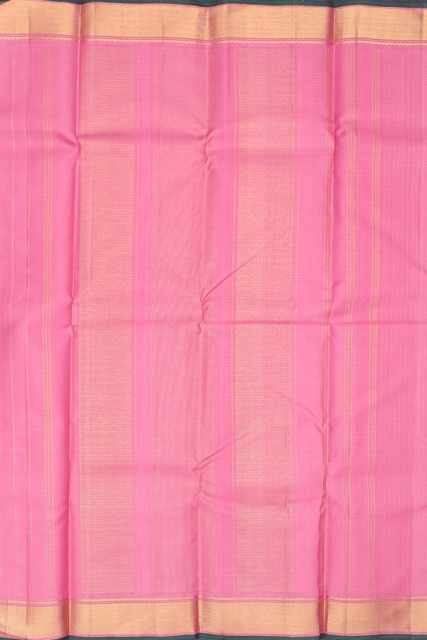 Kanchipuram Silk Saree In Lotus Pink With Checks Design