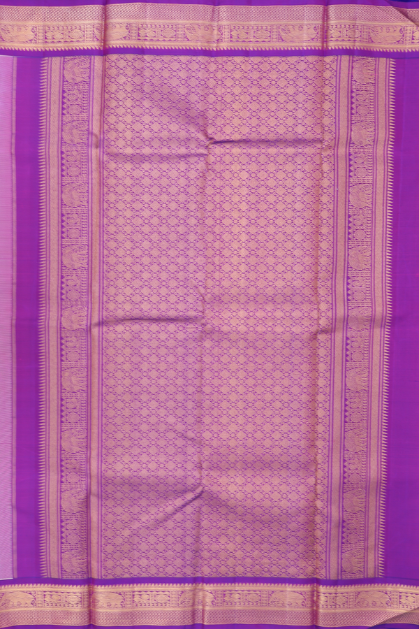 Kanchipuram Silk Saree In Off White With Threadwork Buttas