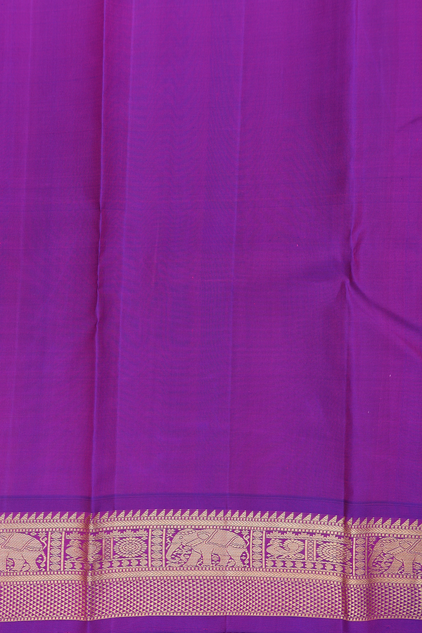 Kanchipuram Silk Saree In Off White With Threadwork Buttas
