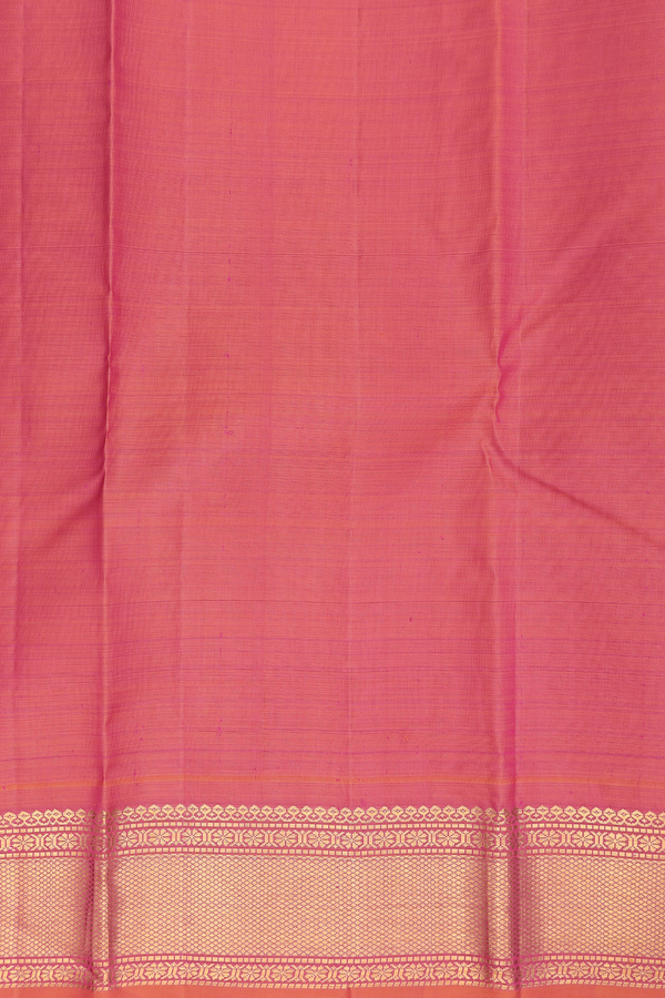 Kanchipuram Silk Saree In Black With Peacock Buttas