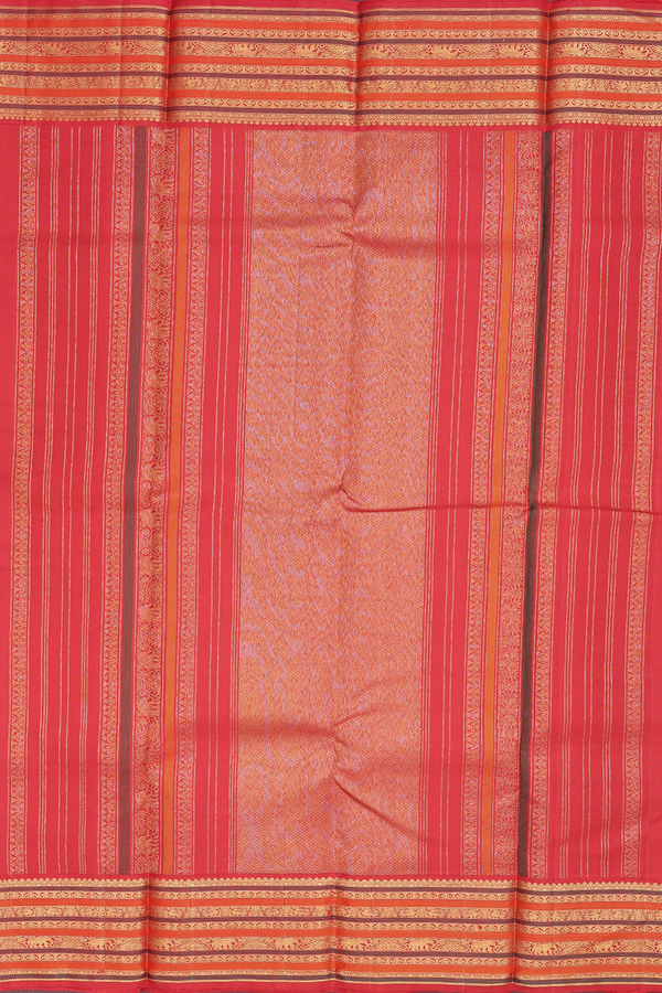 Kanchipuram Silk Saree In Black With Zari Buttas