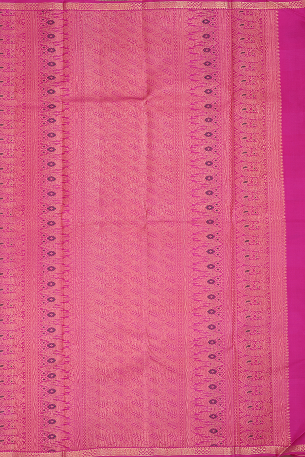 Kanchipuram Silk Saree In Multicolor With Checks Design