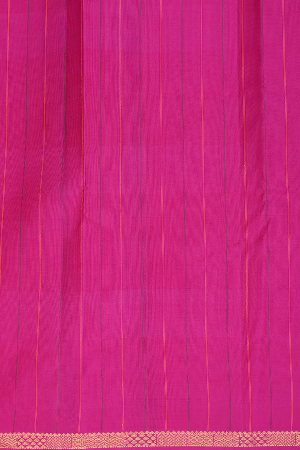 Kanchipuram Silk Saree In Multicolor With Checks Design