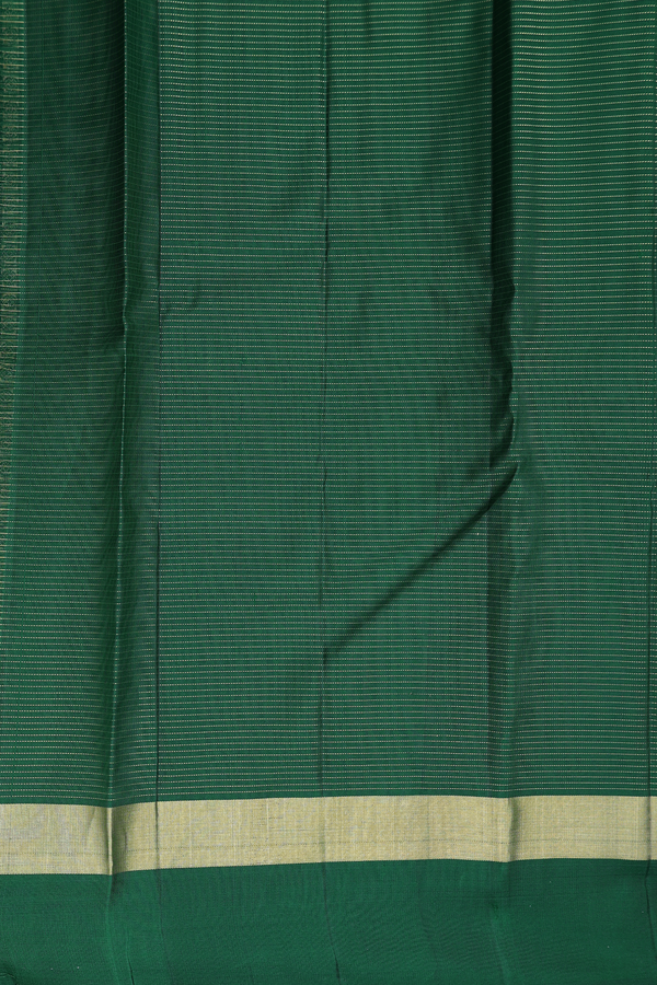 Kanchipuram Silk Saree In Purple Along Checks With Buttas