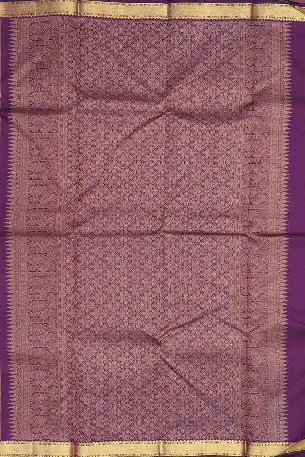 Kanchipuram Silk Saree In Multicolor Along Checks With Buttas